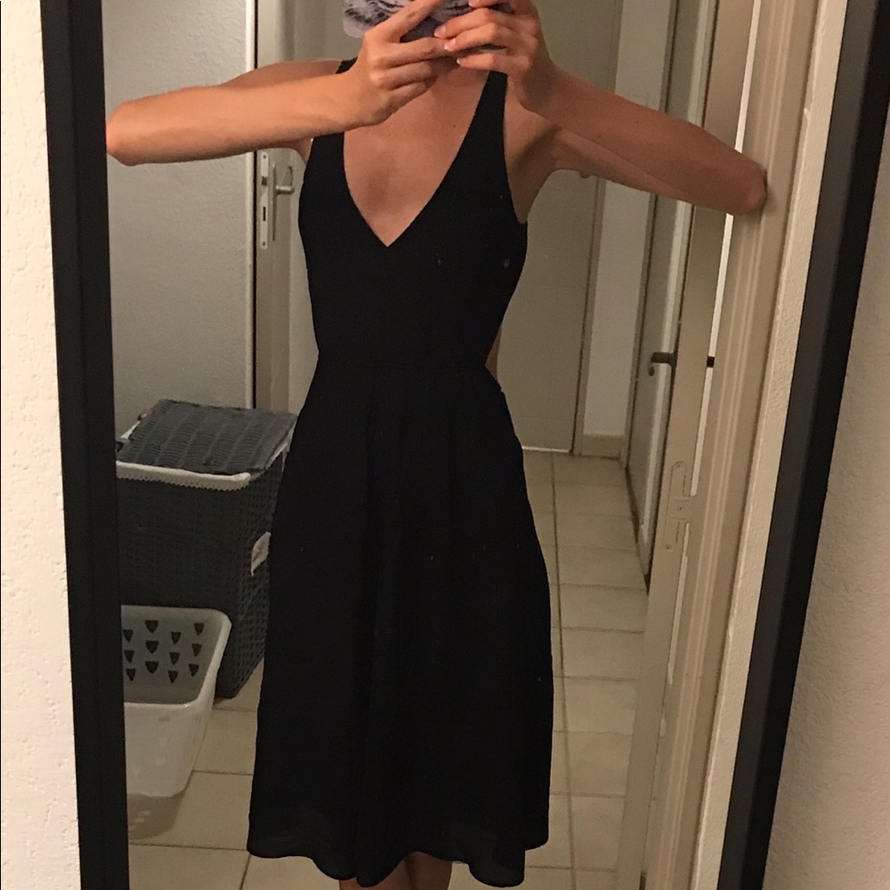 Reformation dress, midi, Black.